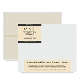 87 x 72 Stretched Canvas - 87x72 Canvas